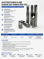 Custom Inclined Plane Punch & Slotted Sleeve Set Precision Cold Heading Tooling for Bolt Screw Fastener Manufacturing - 图片 5