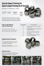 Custom Tungsten Carbide Rectangular Hole Die Bushing, Precision Cold Heading Trimming Mold Insert for Fastener Production - 图片 7