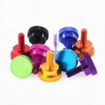 Colorful Aluminum Alloy Knurled Thumb Screw High Step Mirror Finish Flat Head Two Layer Enlarged Head Hand Tightening Screw - 图片 2