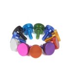 Colorful Aluminum Alloy Knurled Thumb Screw High Step Mirror Finish Flat Head Two Layer Enlarged Head Hand Tightening Screw - 图片 3