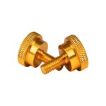 Colorful Aluminum Alloy Knurled Thumb Screw High Step Mirror Finish Flat Head Two Layer Enlarged Head Hand Tightening Screw - 图片 4
