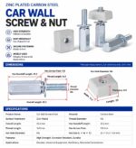 Galvanized Carbon Steel Hex Stud Screw Nut Assembly Elevator Cabin Connecting Fastener Accessories - 图片 8