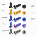 Premium Titanium Alloy Flat Head Socket Cap Screws TC4 PVD Colored Coated Hex Drive Countersunk Screws for Aerospace Automotive - 图片 4