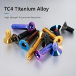 Premium Titanium Alloy Flat Head Socket Cap Screws TC4 PVD Colored Coated Hex Drive Countersunk Screws for Aerospace Automotive - 图片 3