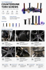 Premium Titanium Alloy Flat Head Socket Cap Screws TC4 PVD Colored Coated Hex Drive Countersunk Screws for Aerospace Automotive - 图片 6