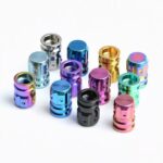 TC4 Titanium Bicycle Valve Caps CNC Lightweight Road Bike Tire Valve Stem Caps Dustproof Corrosion Resistant PVD Color