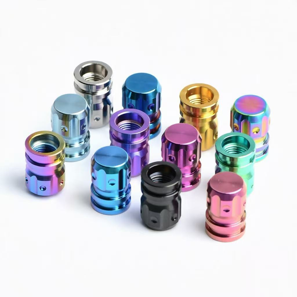 钛合金气嘴帽2 TC4 Titanium Bicycle Valve Caps CNC Lightweight Road Bike Tire Valve Stem Caps Dustproof Corrosion Resistant PVD Color - 图片 1