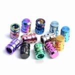 TC4 Titanium Bicycle Valve Caps CNC Lightweight Road Bike Tire Valve Stem Caps Dustproof Corrosion Resistant PVD Color - 图片 4