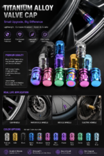 TC4 Titanium Bicycle Valve Caps CNC Lightweight Road Bike Tire Valve Stem Caps Dustproof Corrosion Resistant PVD Color - 图片 6