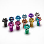 TC4 Titanium Banjo Bolt M10 Motorcycle Brake Oil Pipe Screw CNC Machined Color Anodized Racing Fastener - 图片 2