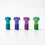 TC4 Titanium Banjo Bolt M10 Motorcycle Brake Oil Pipe Screw CNC Machined Color Anodized Racing Fastener - 图片 4