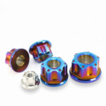 TC4 Titanium Alloy Flange /Sprocket Nuts M5-M20 CNC Hex Nuts High Strength Fasteners for Electric Motorcycle Modification - 图片 4
