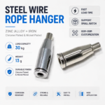 Cable Gripper Long Land Code Wire Rope Suspender Hanging Fitting Adjustable Steel Cable Pendant for Lighting Ceiling Hanging - 图片 8