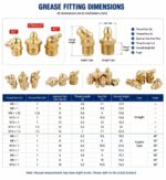 Industrial Brass Grease Fittings Oil Cup Grease Gun Nozzle for Excavator Truck Machinery Lubrication System Grease Gun Nozzle - 图片 5