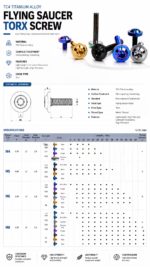 TC4 Titanium Alloy Torx UFO Head Screw Lightweight Motorcycle Modification Bolt Anodized Color Fastener CNC Precision - 图片 5