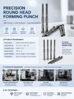 Custom Mold Punch Pin SKD11 SKH51 Step Punch Tip Hardened High Precision Stamping Die Punch for Metal Stamping Mould Parts - 图片 7