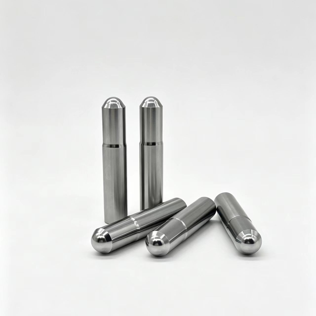 推杆凹端冲棒 (11) Carbide Round Head Punch Pin Cold Forging Punch Wear Resistant Hard Alloy Punch for Fastener Manufacturing - 图片 1