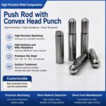 Carbide Round Head Punch Pin Cold Forging Punch Wear Resistant Hard Alloy Punch for Fastener Manufacturing - 图片 7