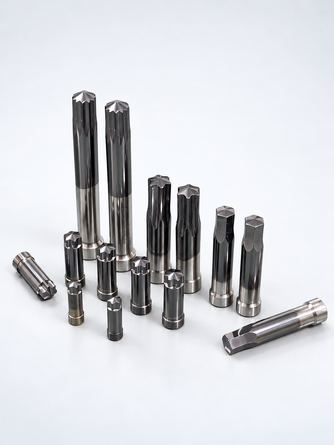 Cold heading punch pins in different sizes for precision fastener manufacturing