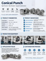 Carbide Taper Head Punch Mold Custom Precision Stamping Die for Fastener Forming Cold Heading Die Parts - 图片 5